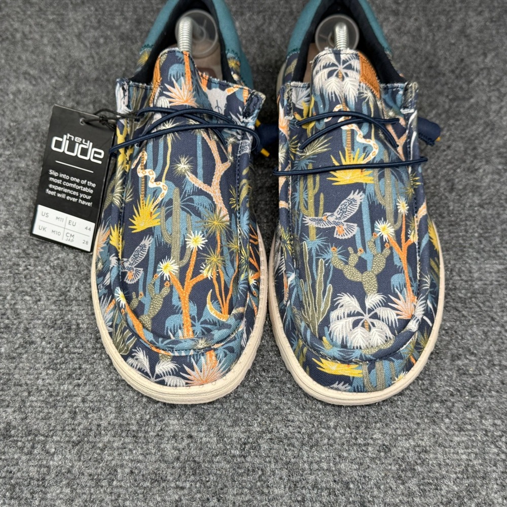 Hey Dude Wally Funk Oasis Shoes Mens 11 Blue Comfort Lightweight Slip On Sneaker - Picture 4 of 15